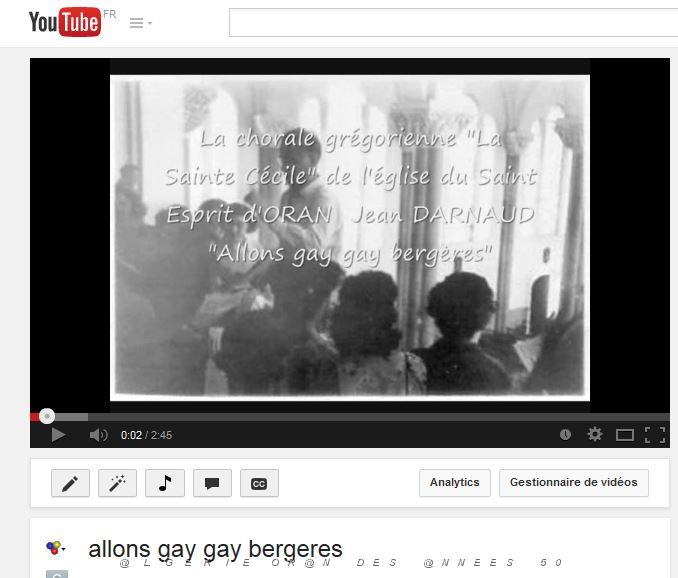 CHORALE ST ESPRIT D ORAN 1960 SOUS LA DIRECTION DE JEAN DARNAUD - ALLONS GAY GAY BERGERES.JPG